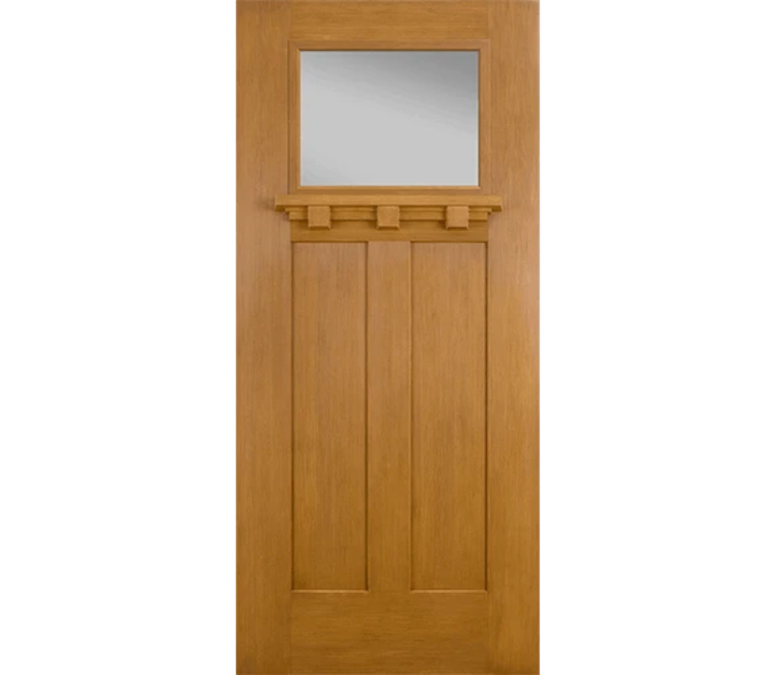 Chatsworth Craftsman Light Fiberglass Entry Door